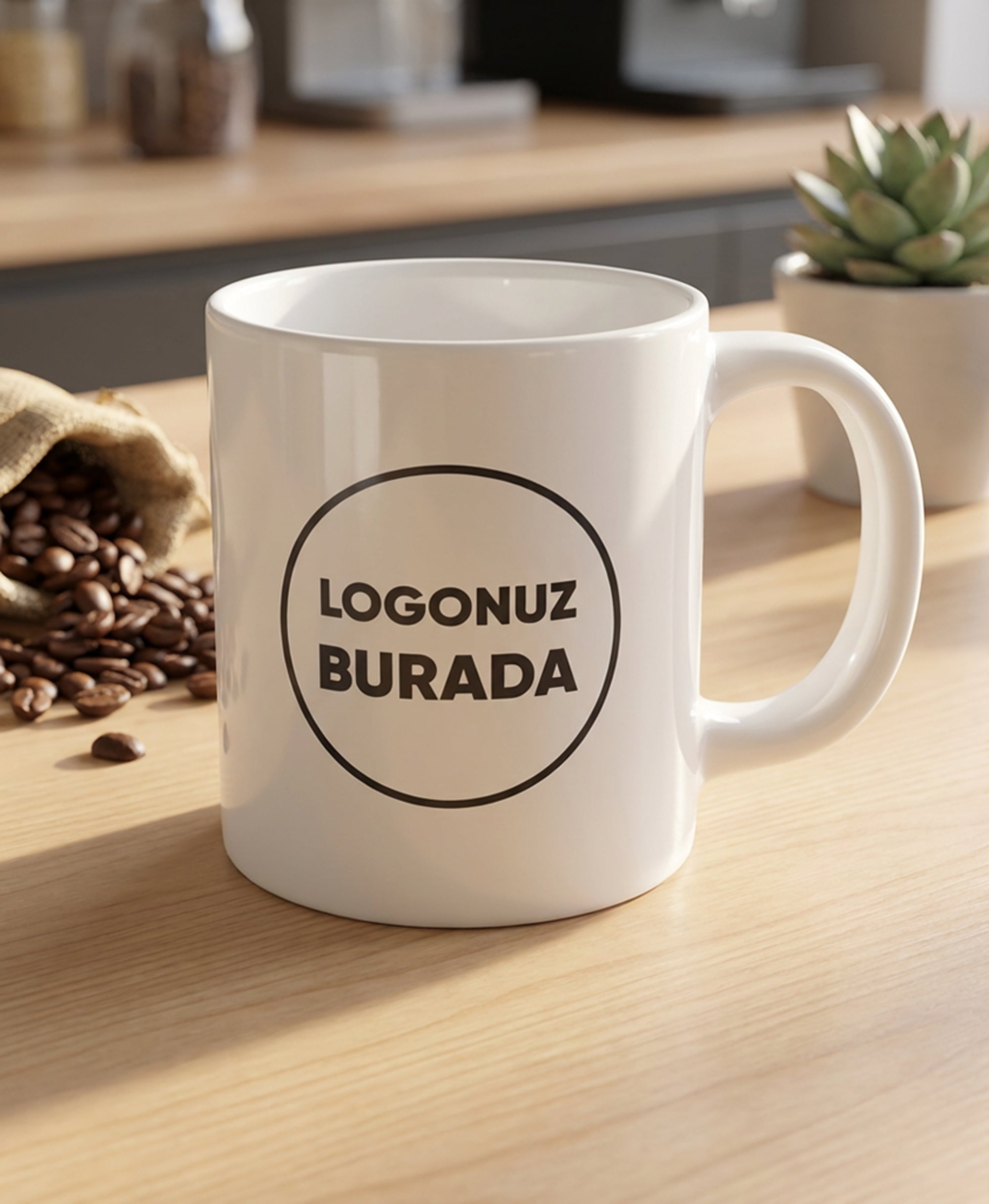 KuMug0001.jpg Kurumsal Logo Baskılı Seramik Kupa - Görsel 1
