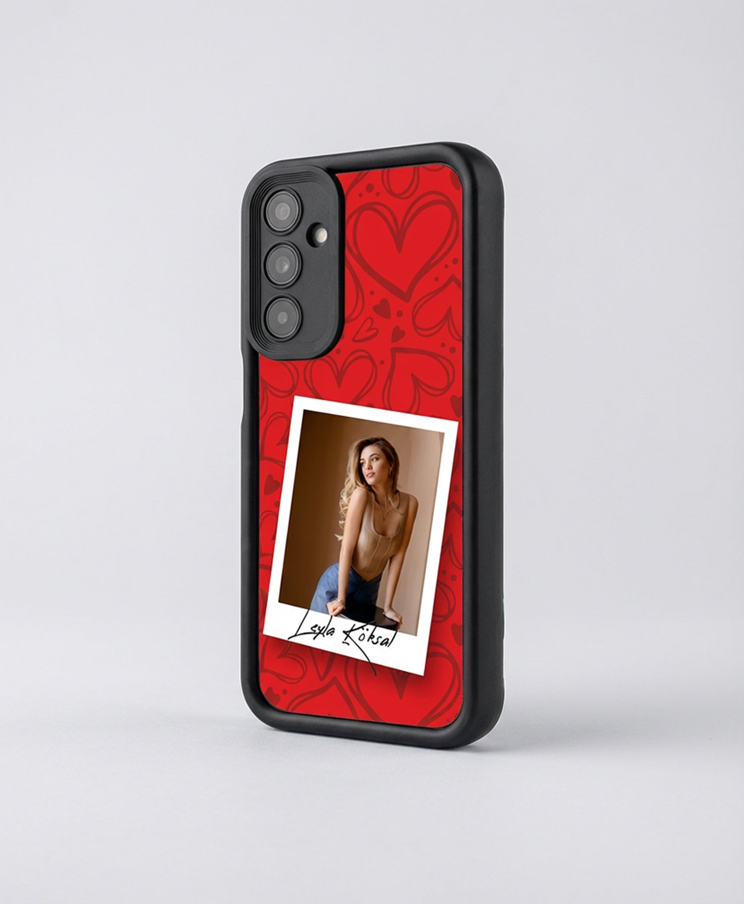 GalaxyA25-1.jpg Kişiye Özel Samsung A Serisi Telefon Kılıfı Polaroid Kırmızı Kalp (Fotoğraflı & İsimli) | tasarla kutla - Görsel 1