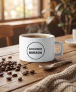 Kurumsal Logo Baskılı Seramik Nescafe  Fincanı - Görsel 2