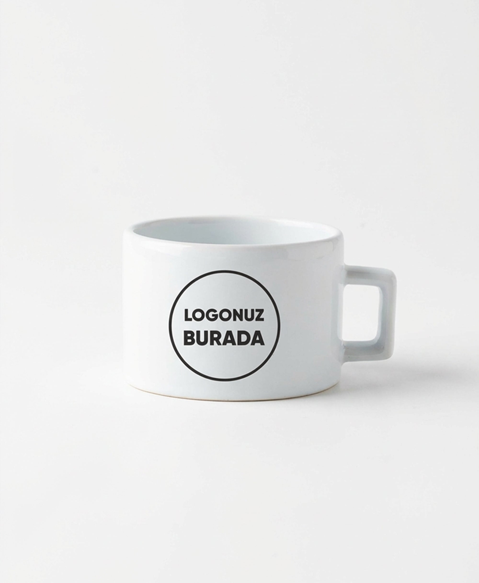 KuMug0002.jpg Kurumsal Logo Baskılı Seramik Nescafe Fincanı - Görsel 1