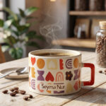 Kırmızı Kulplu Nescafe Fincanı – LoveKalp - İsimli