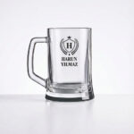 İsim Baskılı Bira Bardağı (Siyah Harf Baskı) – 395 ml / 500 ml / 660 ml