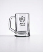 İsim Baskılı Bira Bardağı (Siyah Harf Baskı) – 395 ml / 500 ml / 660 ml
