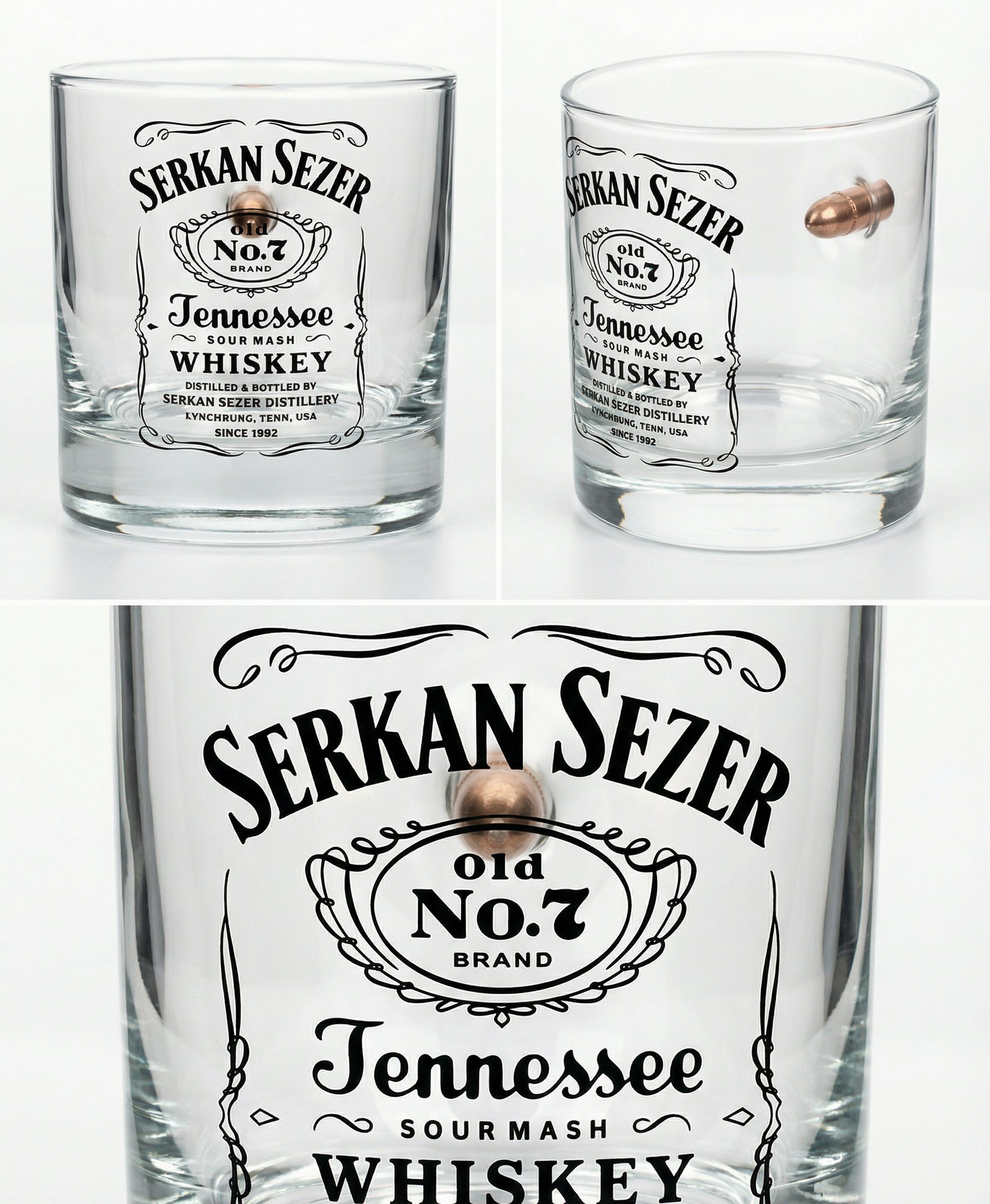 ViskiMermi0003.jpg JD Etiket Mermili Viski Bardağı + 4 Adet Viski Taşı (İsim Baskılı) - Görsel 1