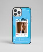 Kişiye Özel iPhone Telefon Kılıfı Polaroid Hello (Fotoğraflı & İsimli) | tasarla kutla