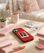 Kişiye Özel iPhone Telefon Kılıfı Polaroid Kırmızı Kalp (Fotoğraflı & İsimli) | tasarla kutla - Görsel 7